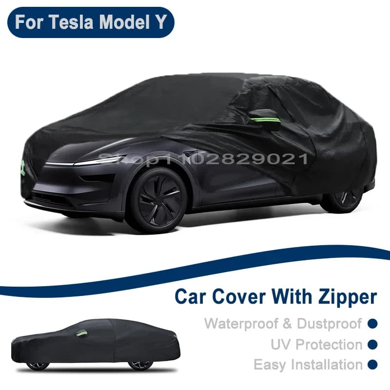 Copertura Completa per Tesla Model Y - Telo Protettivo Universale per Esterni con Cerniera Laterale, Impermeabile e Antipolvere