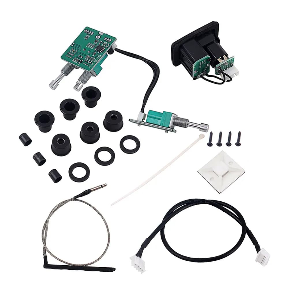 Sistema Preamplificatore per Ukulele con EQ a 2 Bande, Controllo Alti e Bassi, Jack di Uscita 6.35mm, Manopole Nascoste, Nero