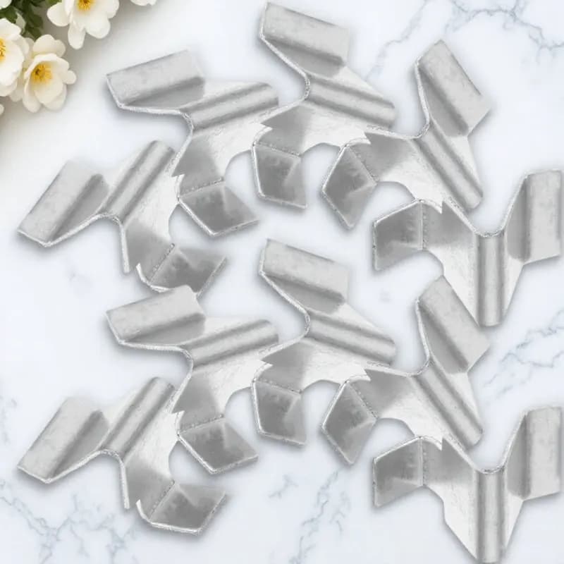10 Pezzi Clip per Ripiani in Metallo da 8 mm, Supporti a U Regolabili per Scaffali in Ferro per Archiviazione Ufficio e Vetro