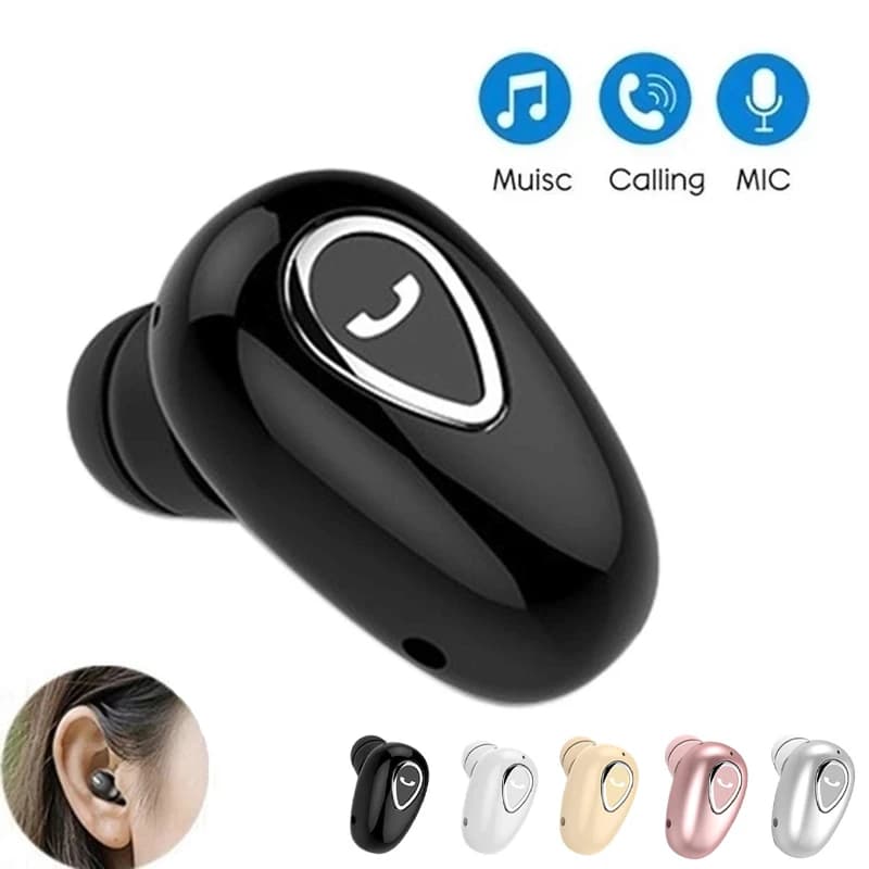 Mini invisible headphones Bluetooth 5.0 Hand-Free Sports Wireless Headphones In-ear Headphones for HiFi music with microphone