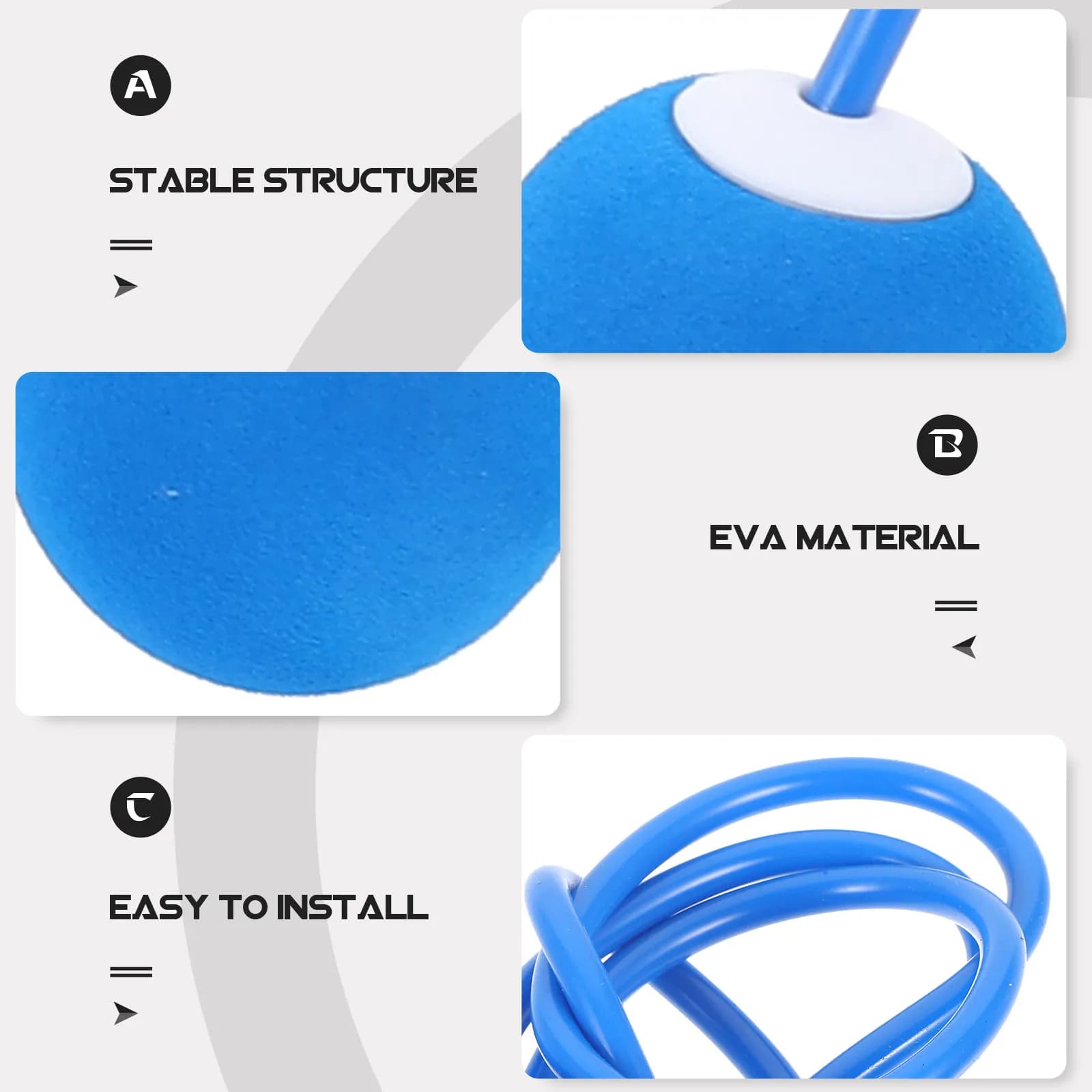 1Pair Jump Rope Cordless Ball Fitness Skipping Rope Replacement Eva Solid Weighted Ball with Easy Read Counter for Effective