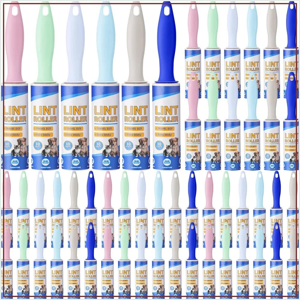 48 Pack Mini Lint Rollers for Travel - 1440 Sheets, 6 Inch, Portable Sticky Roller for Pet Hair, Clothes, Furniture, Car Seats