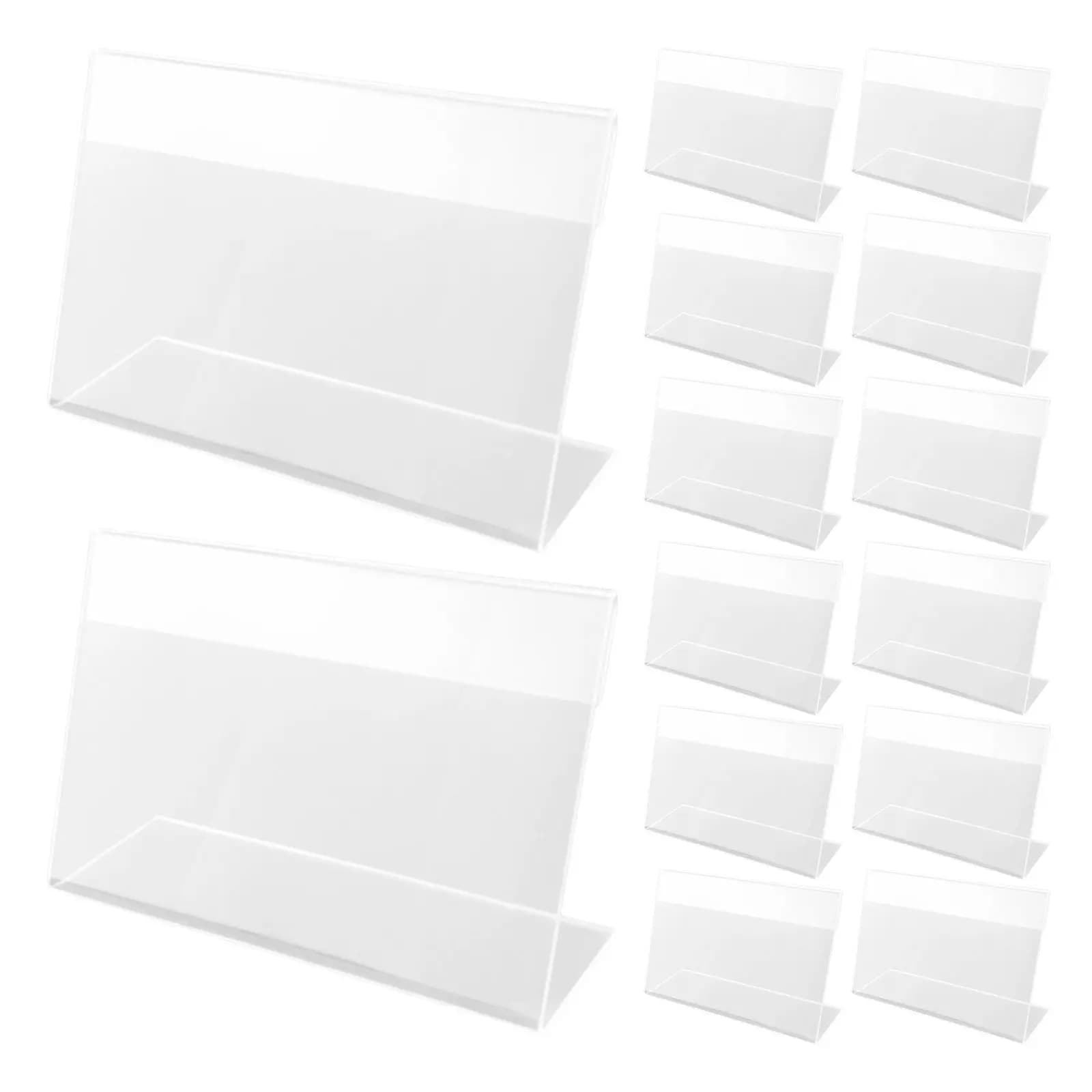 30 Pezzi Portaetichette in Acrilico Trasparente 6x4cm per Cartellini Prezzi, Espositori per Negozi e Supermercati, Segnaprezzo in Plastica Trasparente