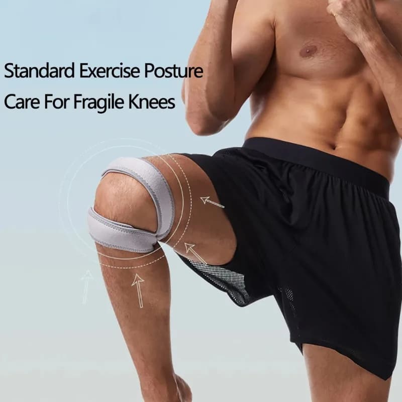 Ginocchiera sportiva regolabile per patella per dolore al ginocchio, manica di compressione al ginocchio per dolore e supporto da artrite, protezioni per allenamento
