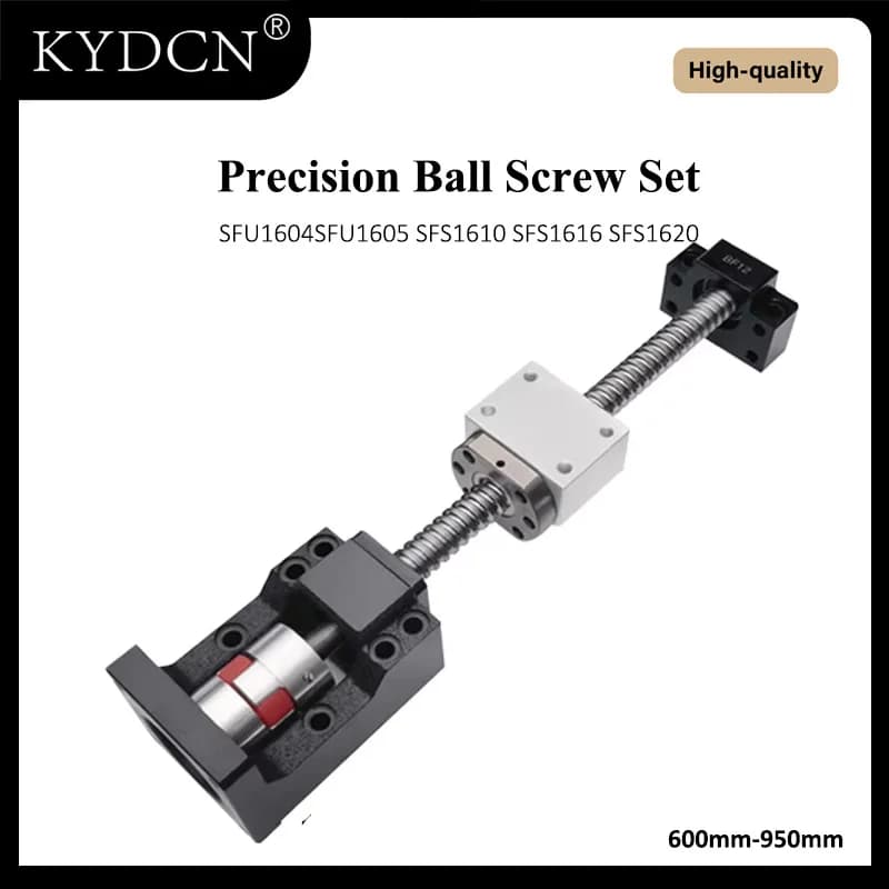 Set di montaggio motore con vite a ricircolo di sfere C7 da 16 mm SFU1604 SFU1605 SFU1610 SFS1620 300-1450 mm Kit completo per stampante 3D CNC, componente per movimento lineare