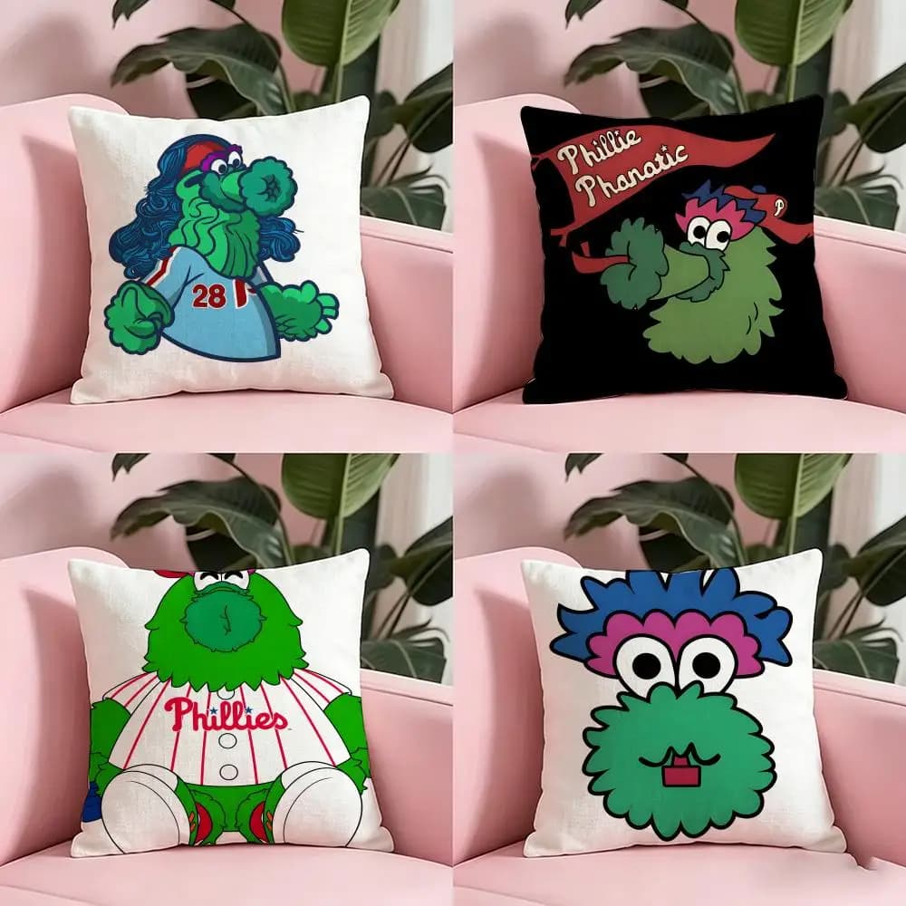 Fodera per cuscino Hit Anime P-Phillie P-Phanatic, antipolvere, con cerniera invisibile, in morbido peluche, per divano