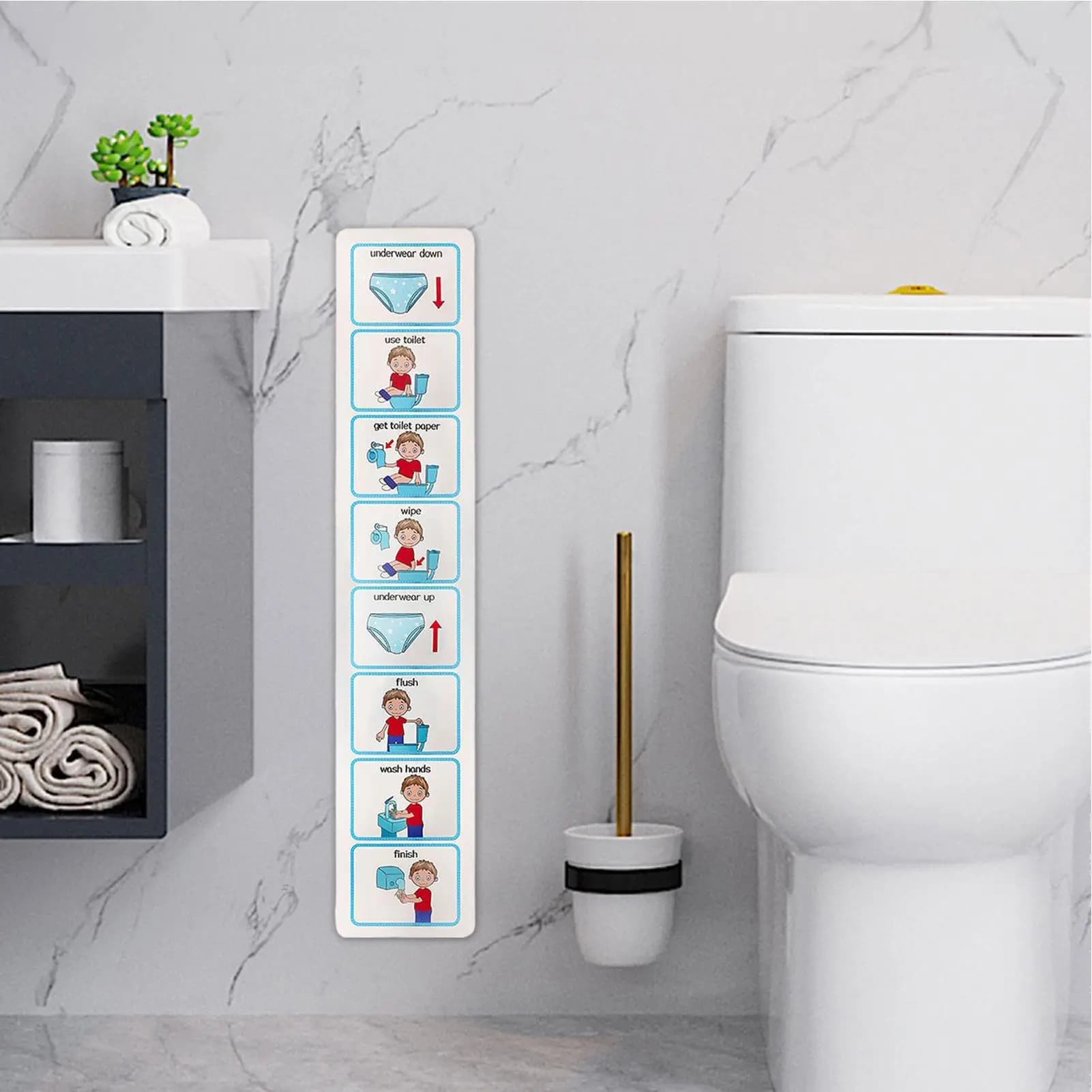 Potty Training Visual Schedule Toilet Chart Schedule Sticker Cards For Visual Aid Special Ed Speech Delay Non Verbal Children