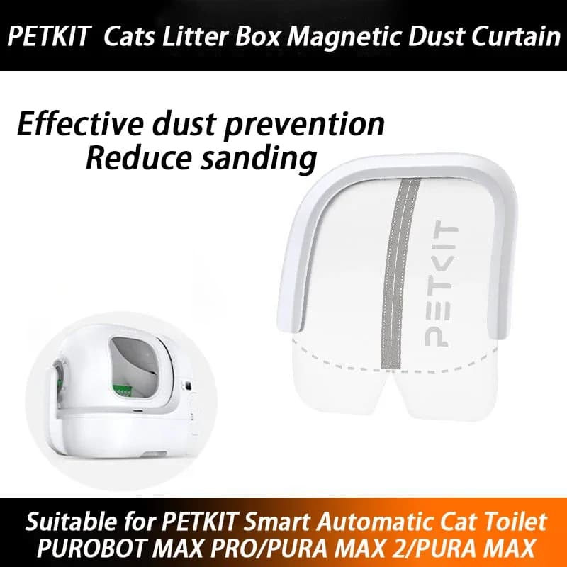 PETKIT Tenda per porta lettiera per gatti Tenda magnetica antipolvere Riduzione della toilette per gatti con sabbia speciale PURA MAX 2/ PURA MAX