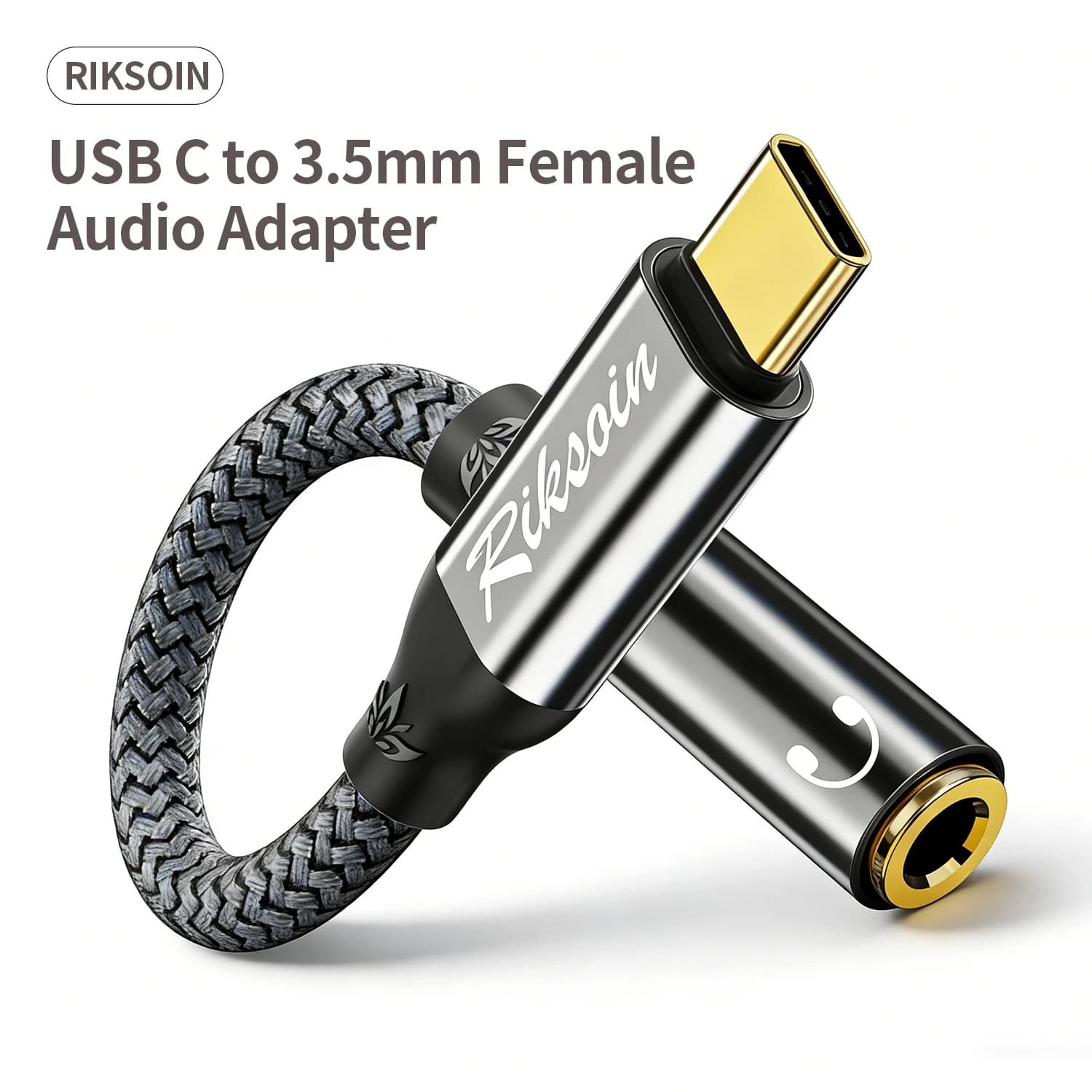 3.5mm USB-C Audio Adapter, USB-C Male to 3.5mm Connected Cable for iPhone 17/16/15 Pro Max/Samsung S25/S24/