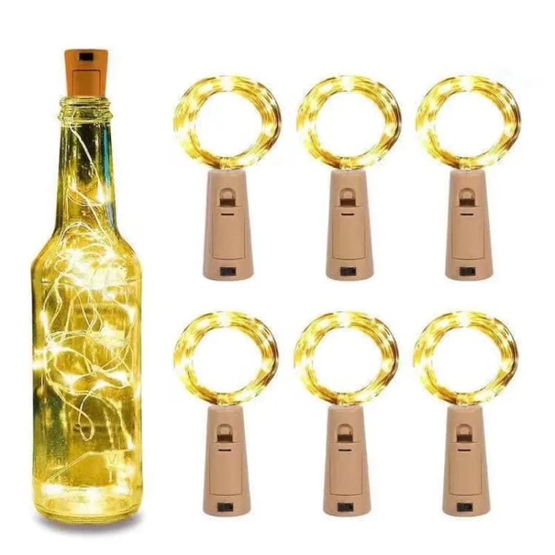 Bar LED Bottiglia di vino Tappo di sughero 2M Luci della stringa Decorazione natalizia Lampada a LED Bottiglia Lucine Vacanza Filo di rame Luci Stringa