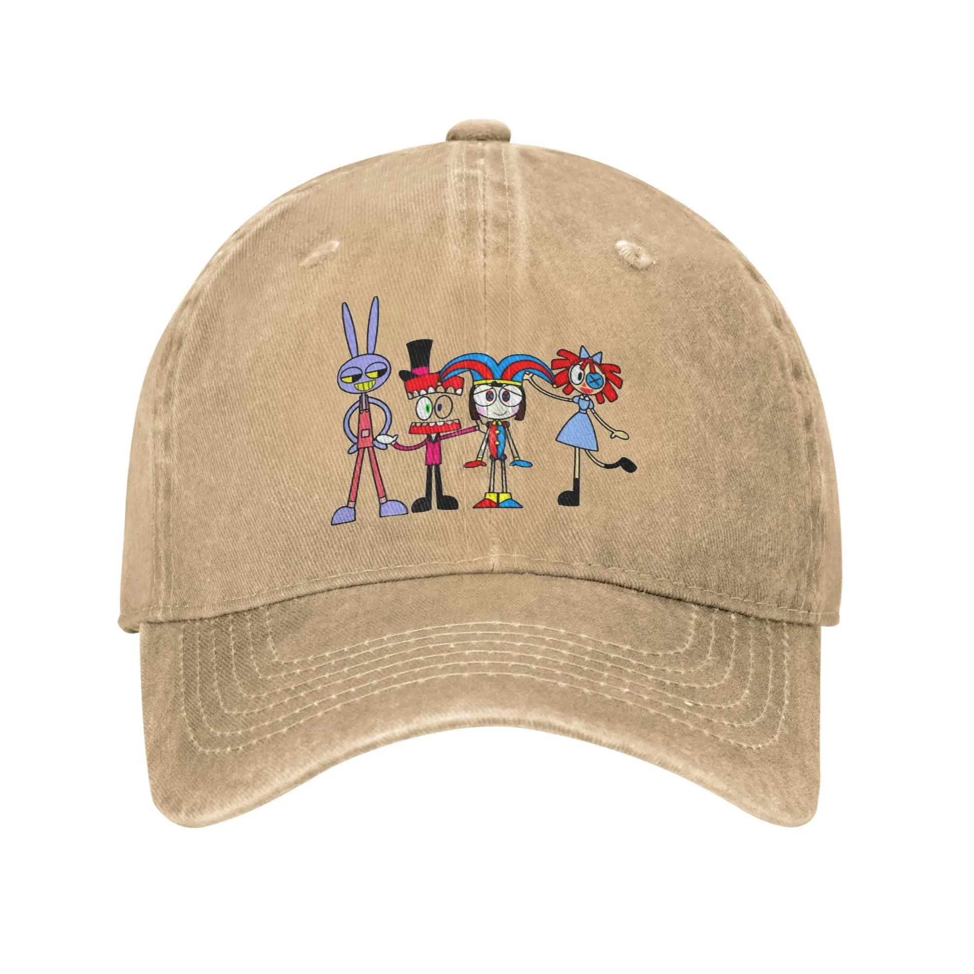Cartoon Digitals Circus Baseball Caps Fashion Distressed Washed Pomni Clown Sun Cap for Men Women Outdoor Gift Caps Hat