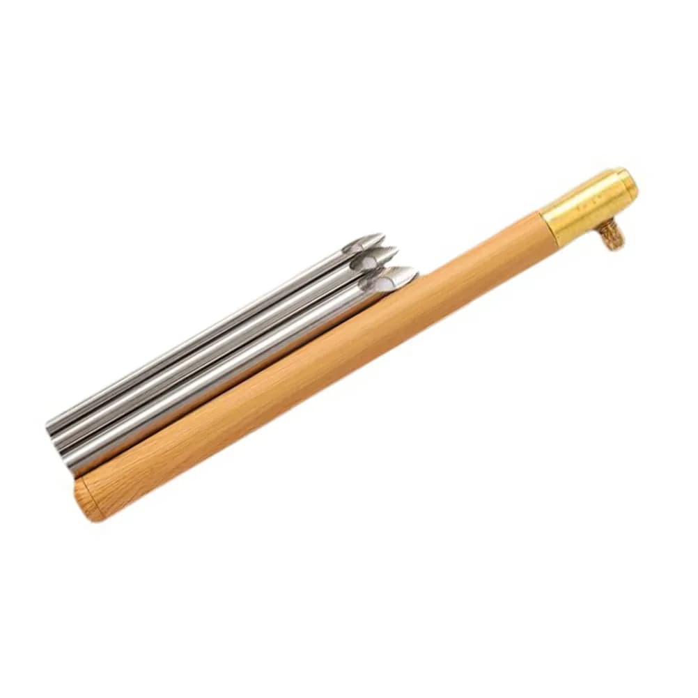 1Set Wooden Handle Stainless Steel Embroidery Punch Needle for DIY Beginners Craft Kit Room Decoration Gift Christmas