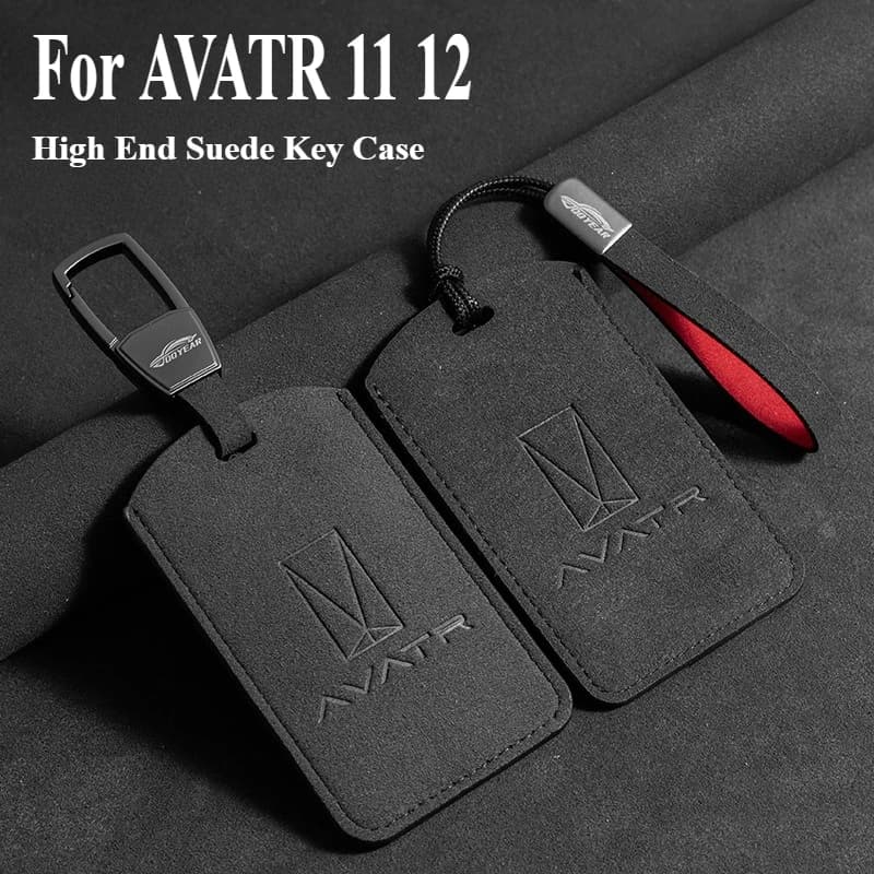Per AVATR 11 12 Smart Key NFC Card Key Case Cover Custodia protettiva in pelle scamosciata di fascia alta Portachiavi Accessori auto