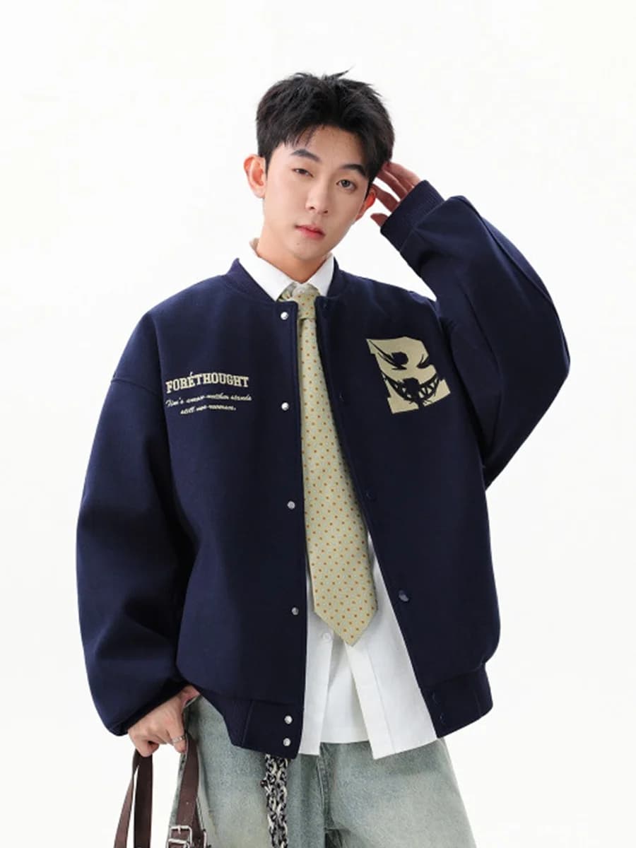 Heavyweight Embroidered Letter American Baseball Jacket Men's Autumn 2025 New Trendy Brand Cool Motorcycle Flight Jacket
