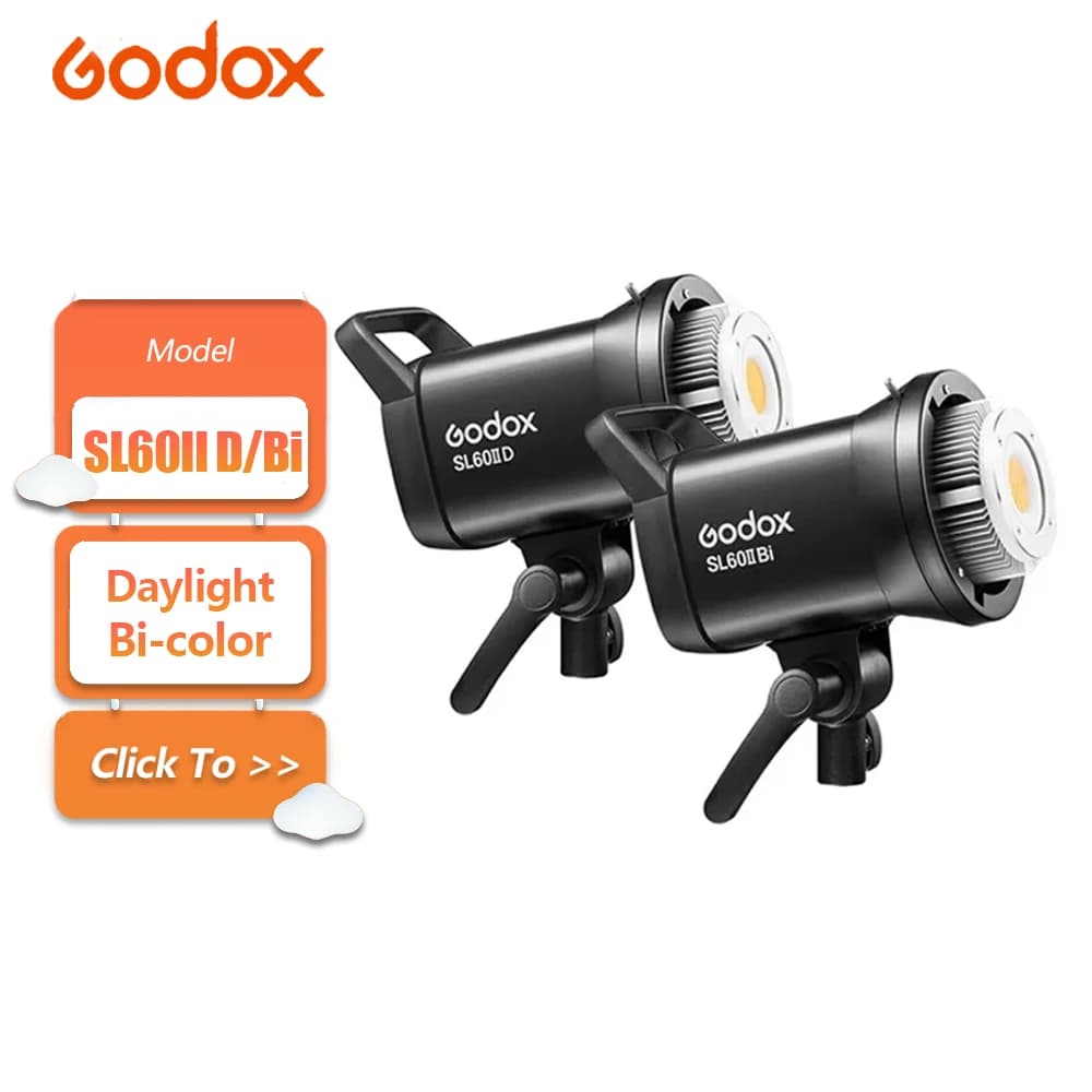 Godox SL60IID SL60IIBi Luce LED Bicolore 75W per Video con Attacco Bowens per Fotografia, Luce di Riempimento CRI 96 TLCI 97