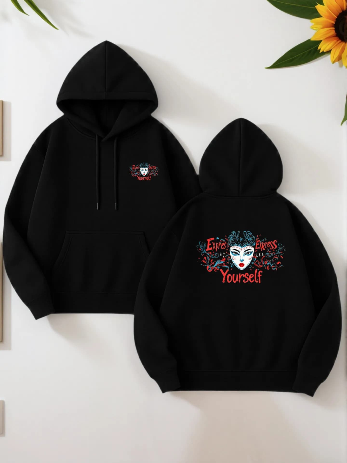 Felpa con cappuccio grafica da uomo, stampa di cartoni animati, stile casual, tessuto morbido, per giovani uomini, da indossare tutti i giorni