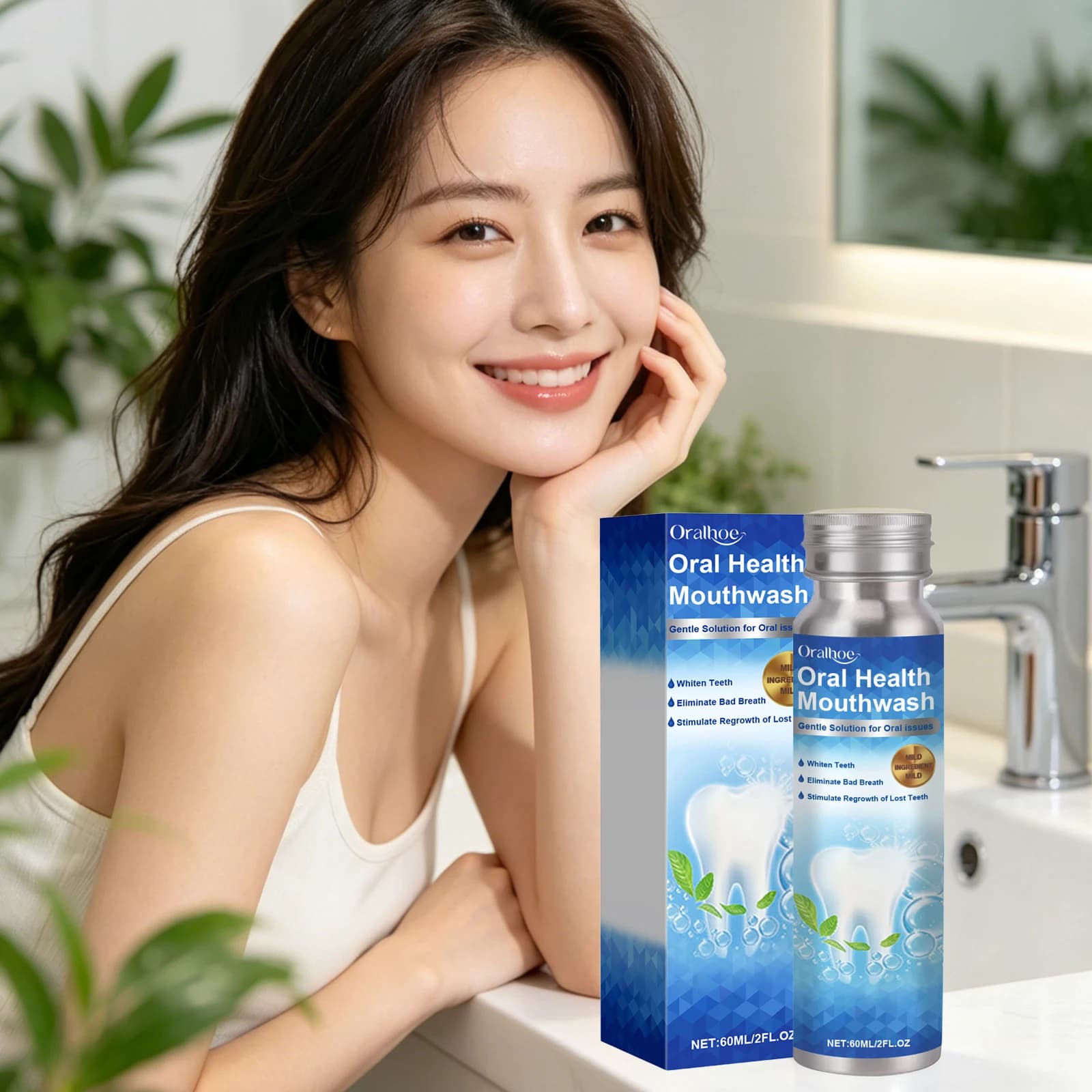 Oral Health Mouthwash Cleaning Remove Yellow Stains Whitening Teeth Relieve Receding Gingival Swelling Fresh Breath Oral Care