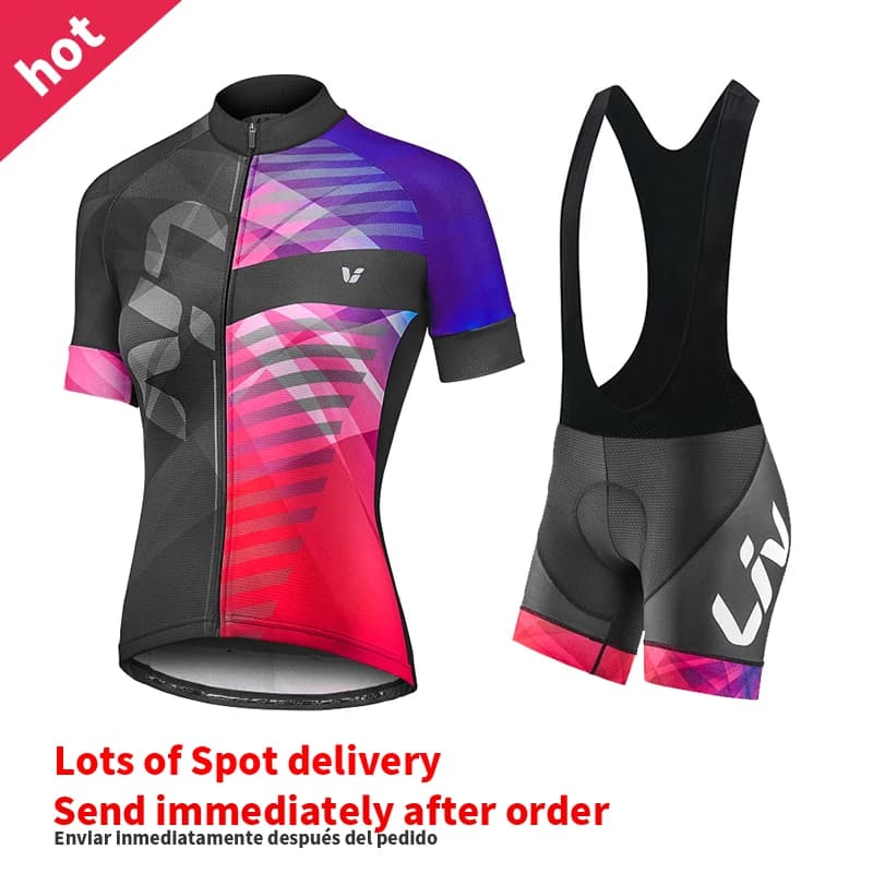 Pantaloncini da ciclismo Liv Set 2023 Nuove donne Maglia da ciclismo Abbigliamento da bici Tuta Liv Versione della squadra Tuta da corsa Roupa Ciclismo femminile