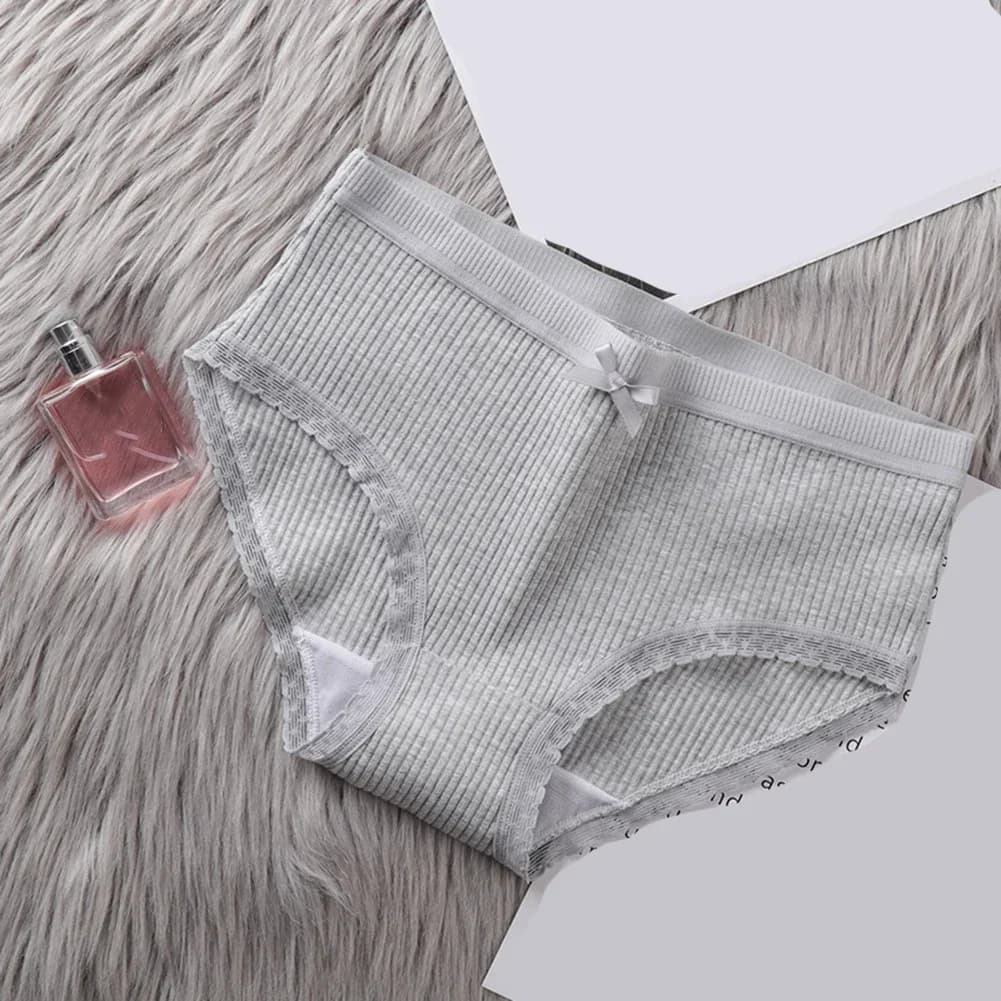 Sexy Womens Fashion Student Underwear Comfortable Mid Rise Cute Large Size Breathable Underpants Female Quick Dry Knickers