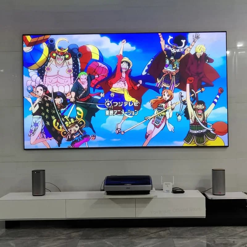 New Fresnel 5.0 Pro ALR UST Projection Screen Fixed Frame Ambient Light Rejecting for Tri Color Triple Laser Projector 8K 4K 3D