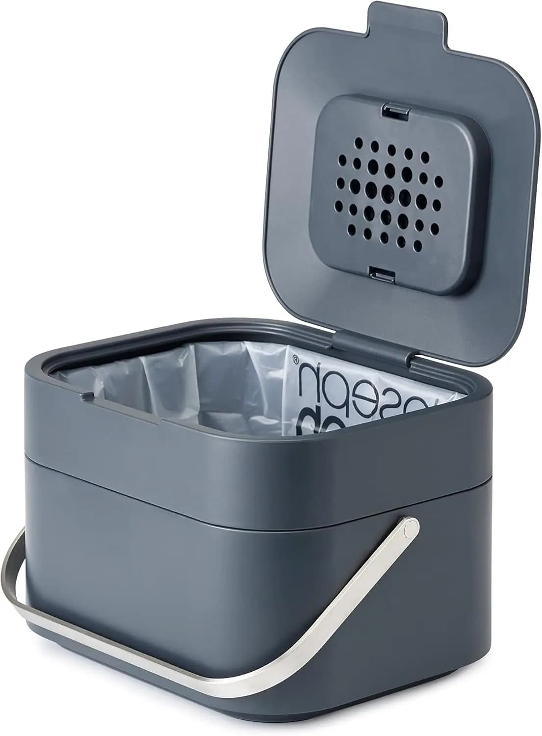 Contenitore Intelligente per Compostaggio Rifiuti con Filtro Antiodore e Ventilazione, 1 Gallone / 4 Litri, Grafite