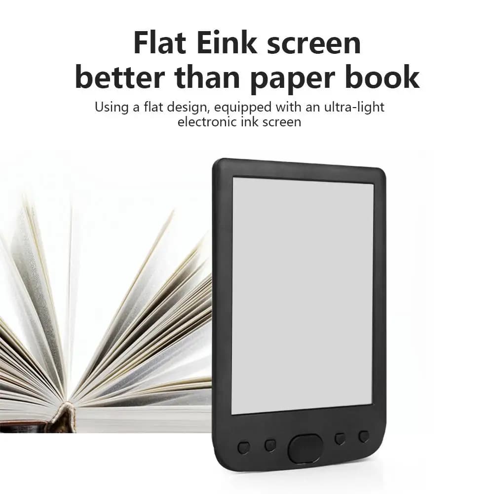 Nuovo E-Reader 2026 - Schermo E-Ink da 6 Pollici Anti-Riflesso, 8GB di Memoria + Espansione con Scheda TF, Luce Regolabile, Durata Batteria Ultra-Lunga