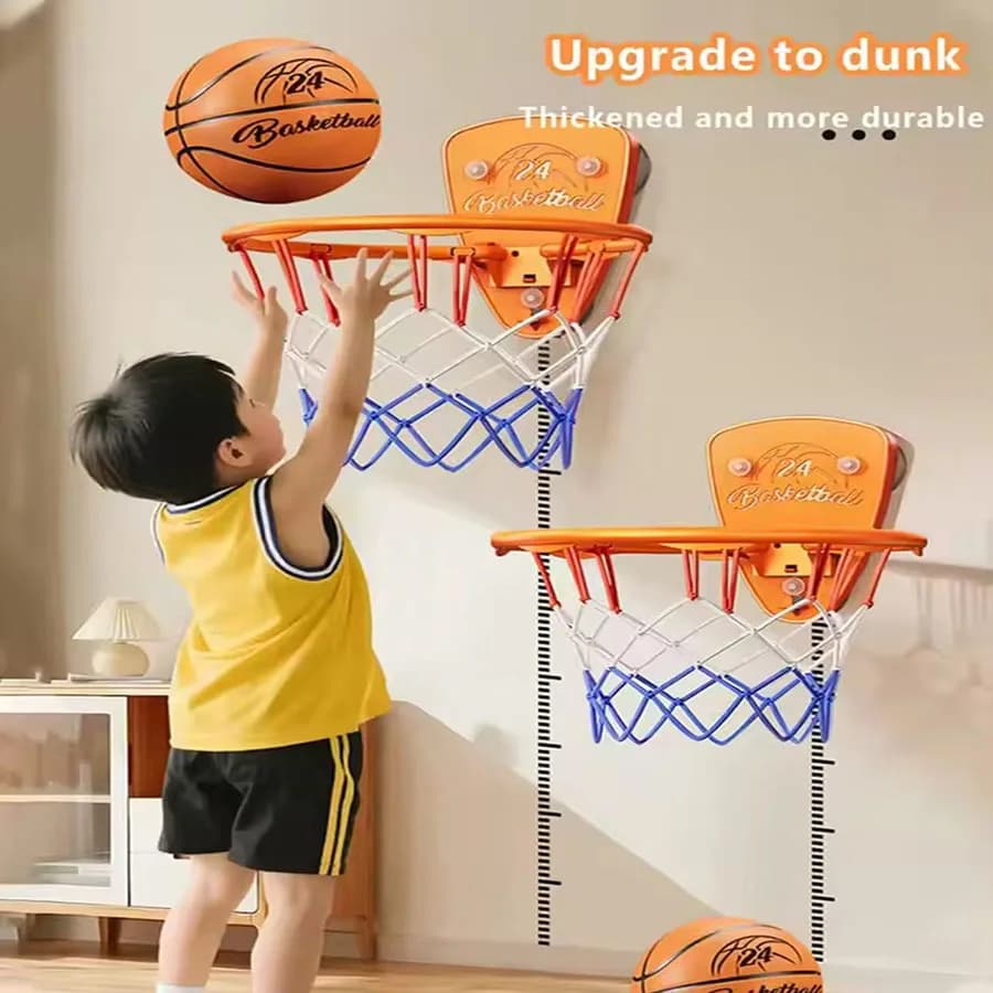 Canestri da basket per ragazzi Canestri da basket per bambini Attrezzatura da allenamento per canestro da basket pieghevole montata a parete con palla muta per la casa