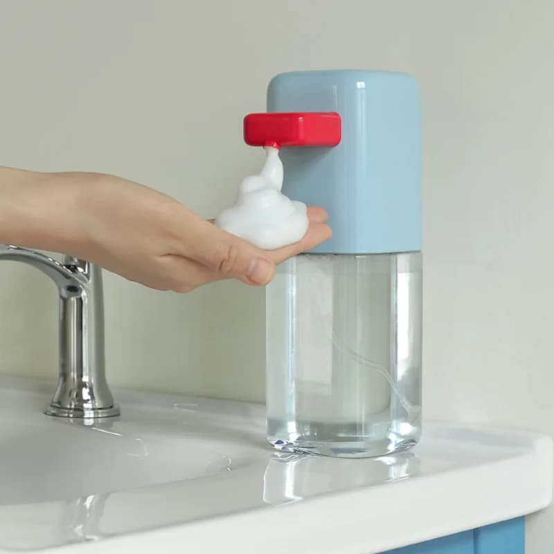 Dispenser di sapone Macchina schiumogena automatica per uso domestico Bagno WC gel doccia Macchina schiumogena disinfettante per le mani a induzione elettrica