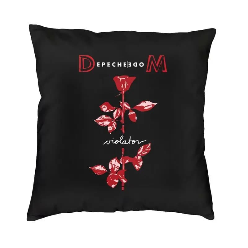 Depeche Cool Mode Heavy Metal Rock Band Cushion Covers Velvet Luxury Throw Pillow Case for Car Sofa