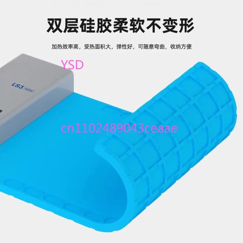 Pad riscaldante in gomma siliconica a temperatura regolabile con controller per la rimozione dello schermo di telefoni cellulari e tablet