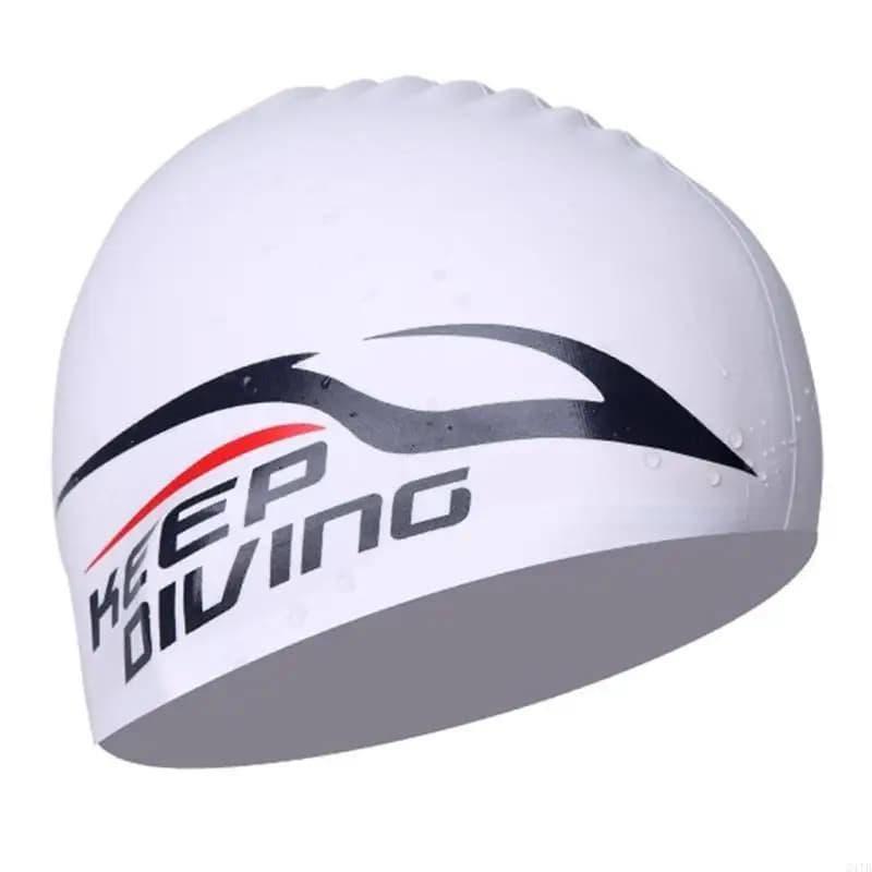 High Elastic Silicone Swim Cap for Adults Long or Short Hair, 3D Ergonomic Design Waterproof Swimming Cap Swim Pool Hat