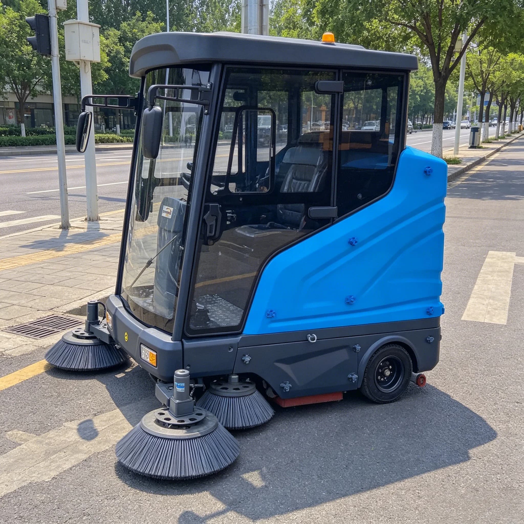 Customized Street Sweeping Clean Road Truck Robot Industrial Vacuum Sweeper Electric Motor 48V Provided Floor Cleaning Machine