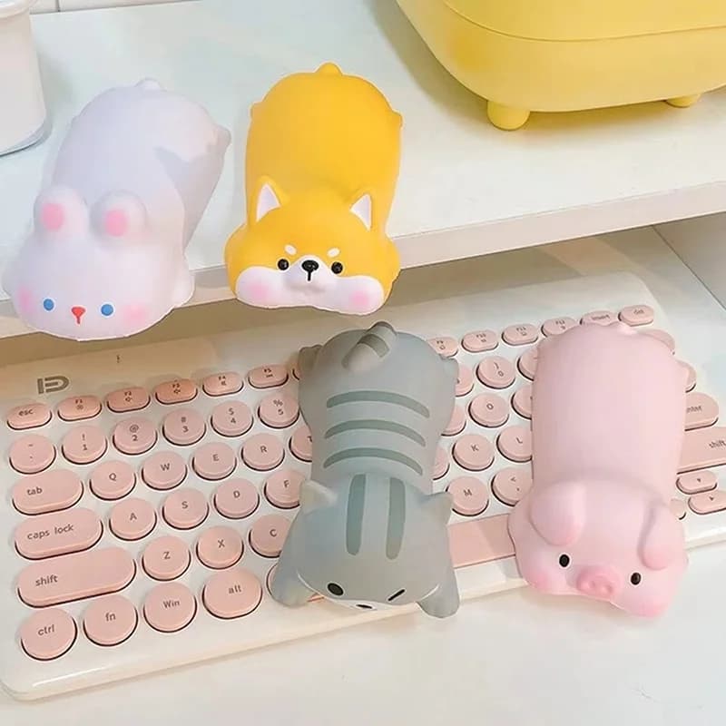 Simpatico supporto per poggiapolsi per tappetino per mouse, computer portatile, bracciolo per scrivania, tappetino per mouse ergonomico, protezione per il polso per forniture per ufficio