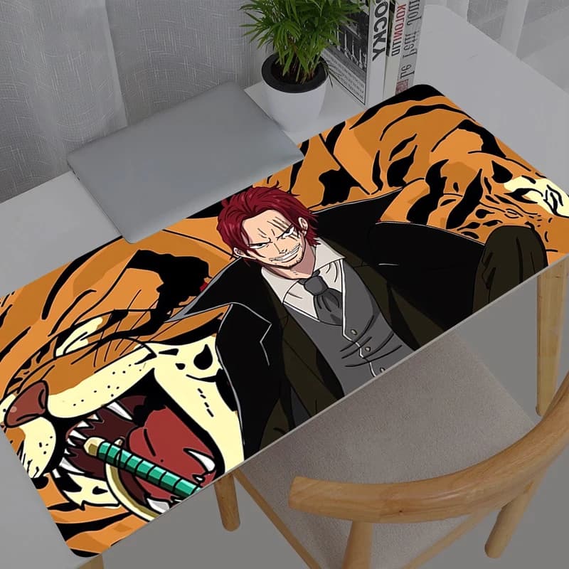 Mouse Pad Anime One Piece Shanks Durable New Gaming Accessories Large Carpet Gamer PC Computer Keyboard Desk Mat Mausepad