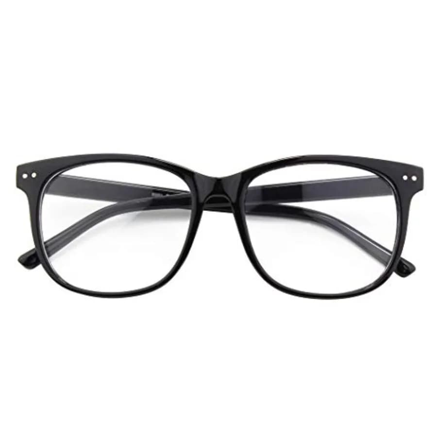 GQUEEN Fake n Prescrt Glasses Clear Lens Women Men Oversized Frame UV400 Protect, 201581