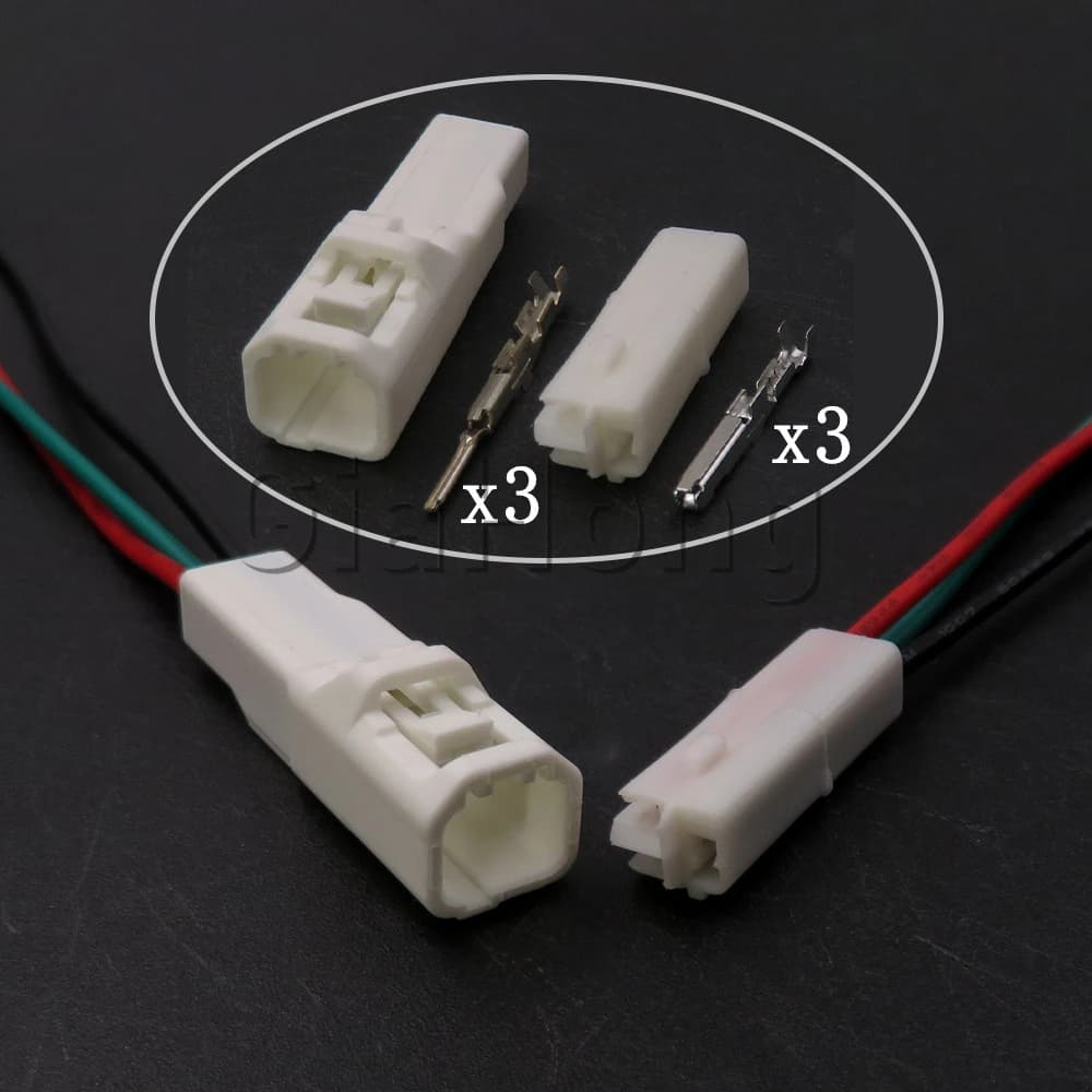 1 Set 3 vie accessori per automobili 6098-3751 adattatore maschio femmina automatico 6098-3752 presa non sigillata per cablaggio Auto