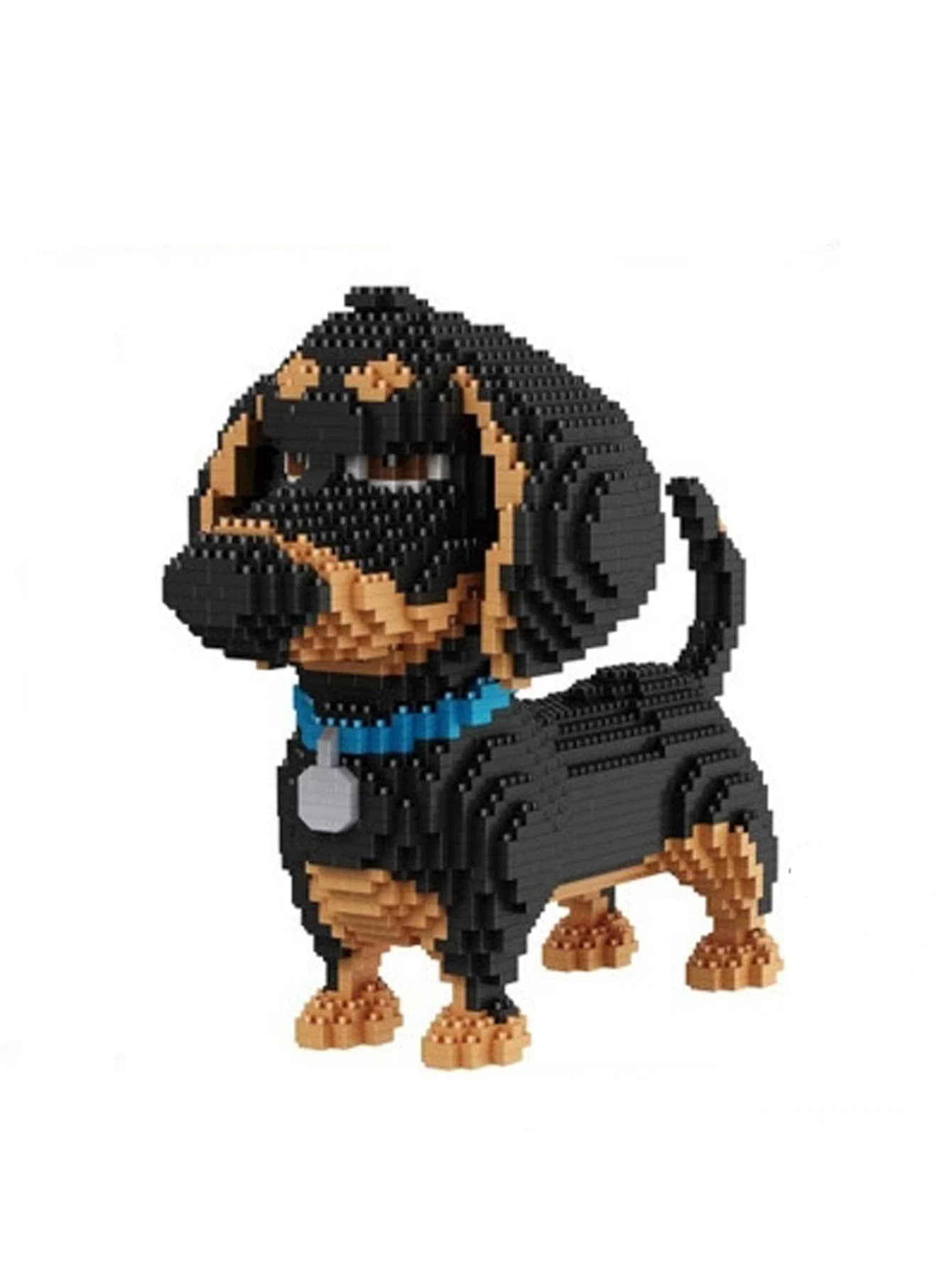 KNEW BUILT Modello di cane bassotto Micro Mini Building Blocks Set Giocattoli educativi per il tempo libero Amante degli animali Regalo Decorazione Mattoni
