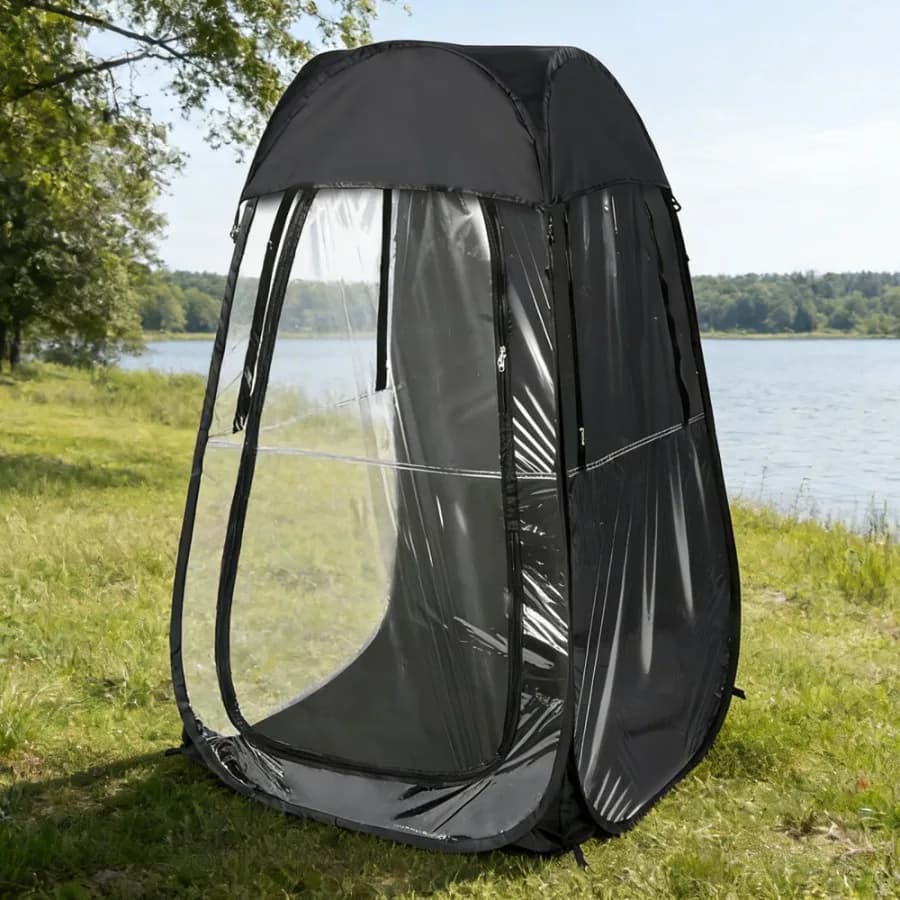 Pop up Sports Tent Waterproof Outdoor Pod Portable All-Weather Shelter for Outdoor Events Camping Fishing and Beach Black