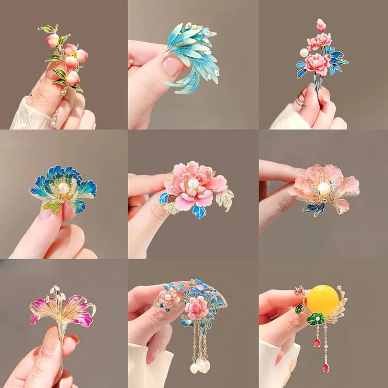 Affascinanti spille con fiori di peonia con strass per le donne, unisex, di lusso, eleganti, con perle smaltate, spille con fiori, gioielli per feste