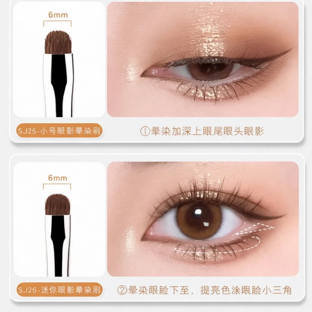 Soft Natural Pony Hair Eyeshadow Blending Brushes Set Detail Concealer Makeup Tools Professional Eye Cosmetic Makeup Kit