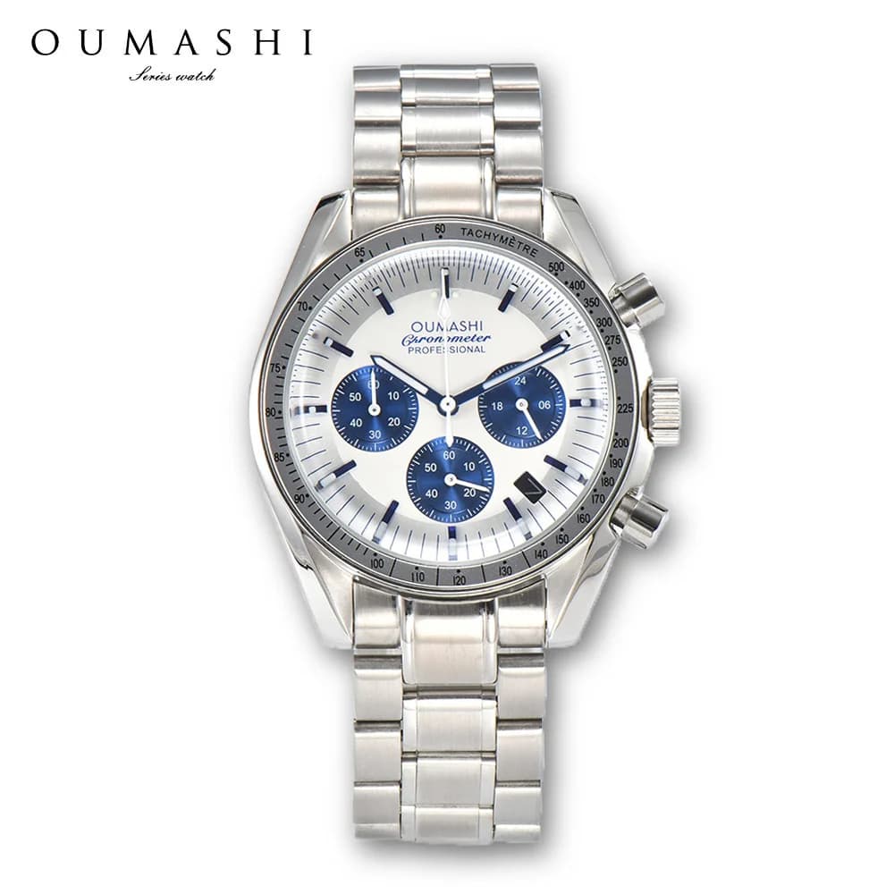 Orologio da uomo da 41 mm Orologio da polso con data in acciaio inossidabile Orologio cronografo con movimento VK63 Orologio cronografo con vetro zaffiro impermeabile Orologio al quarzo