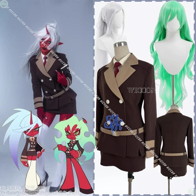 Kneesocks Scanty Cosplay Panty & Stocking With Garterbelt SE2 Anime Costume School Dark Uniform JK Dress Y2K Fashion Halloween