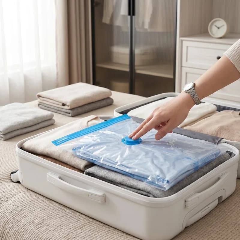 Travel Compression Bags, Roll Up Travel Space Saver Bags for Luggage, Cruise Ship Essentials Cothes