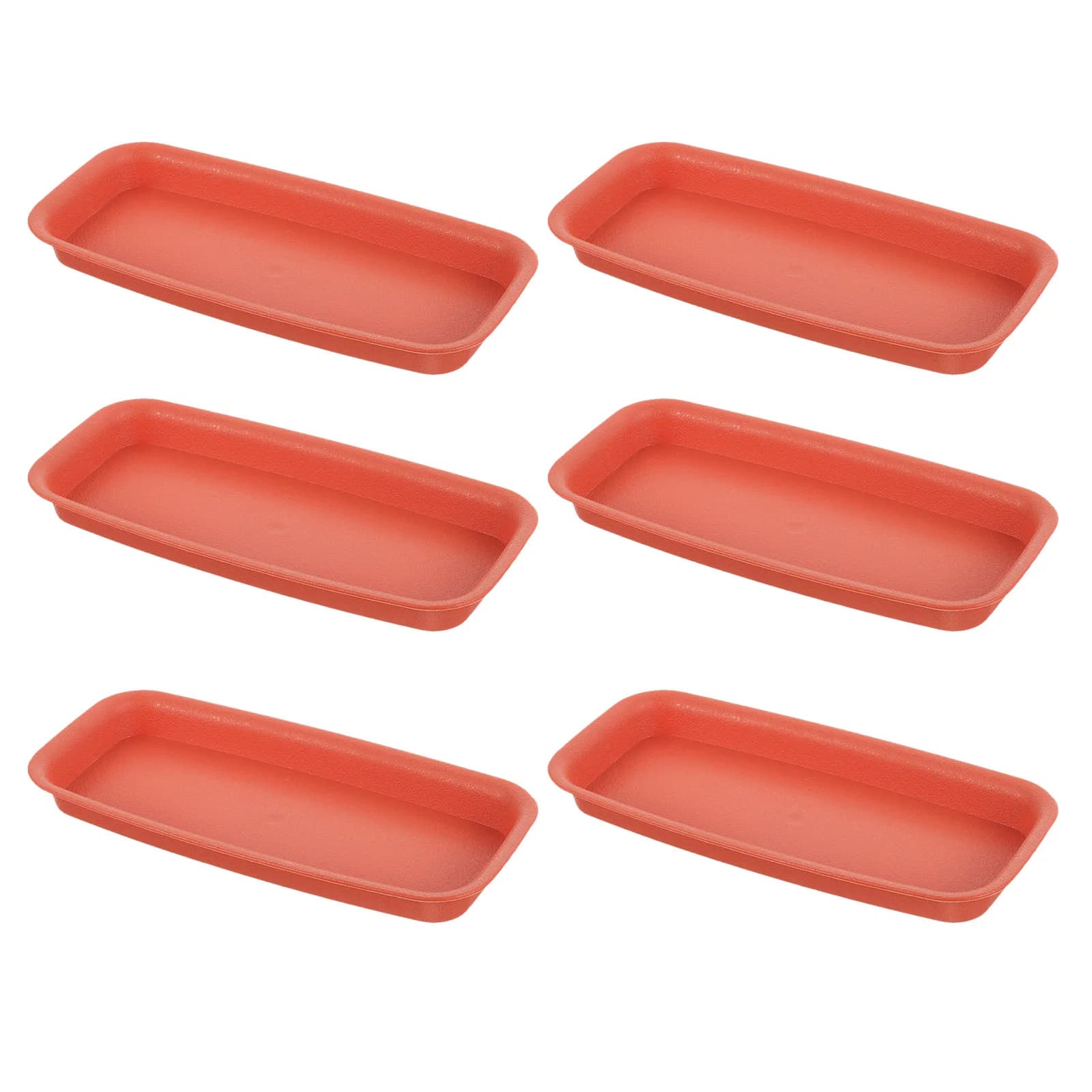 Set of 6 Plastic Rectangular Subduits, Trays Harvests for Plants, Anti-scratch Subduits for Flower Jars, for Interior, for Semina, 24x11x2cm