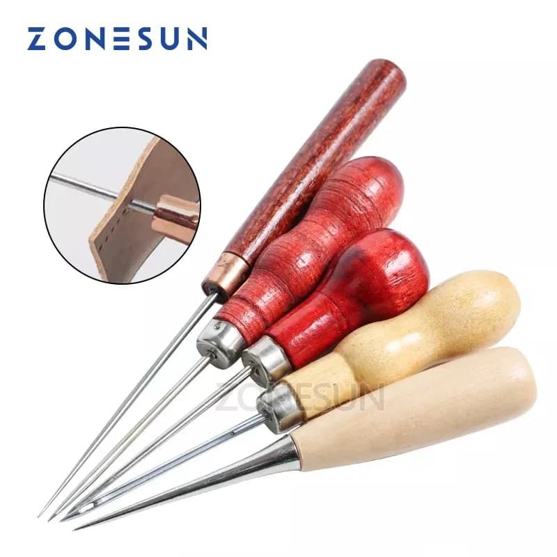 ZONESUN Punzoni in pelle Patchwork Manuale fai da te Strumenti artigianali in pelle Cucito Punteruolo Stitcher Tenda di tela Kit di aghi per cucire Foro