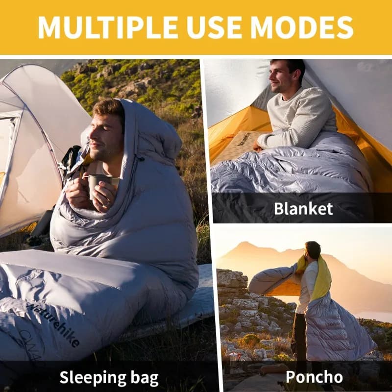 CW400 CW700 Sleeping Bag Lightweight Duck Down Winter Thick Warm Ultralight Outdoor Hiking Camping Travel Equipment