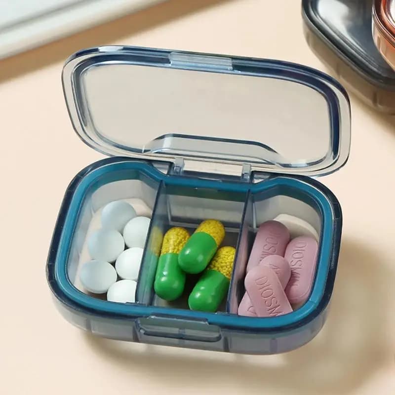 1/2 Pezzi Mini Portapillole Contenitore Portatile per Medicinali Dispenser Organizzatore di Pillole Scatola per Compresse