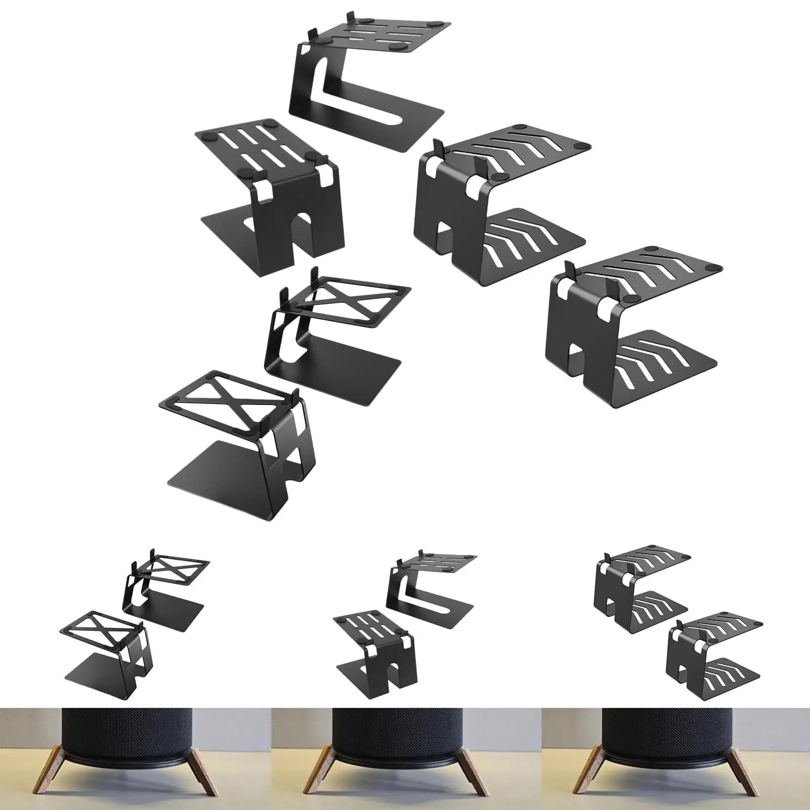 Support for desk speakers, 2 pieces, non-slip, robust, shock absorbent, universal media for studio monitors, for games room, office, home