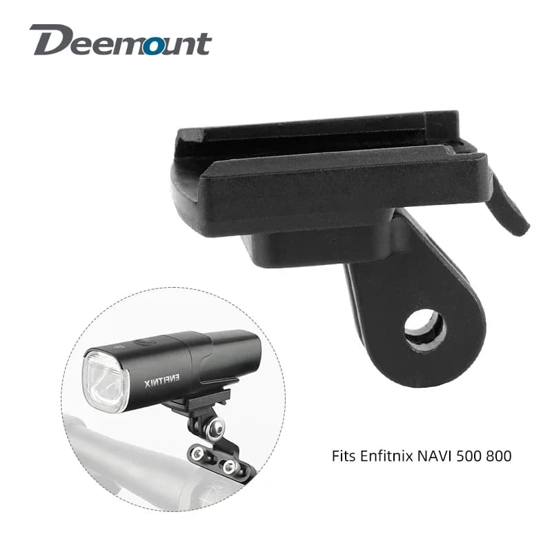 LED lamp holder bracket for bicycle headlight with GoPro interface for cycling accessories Enfitnix Navi 500/800