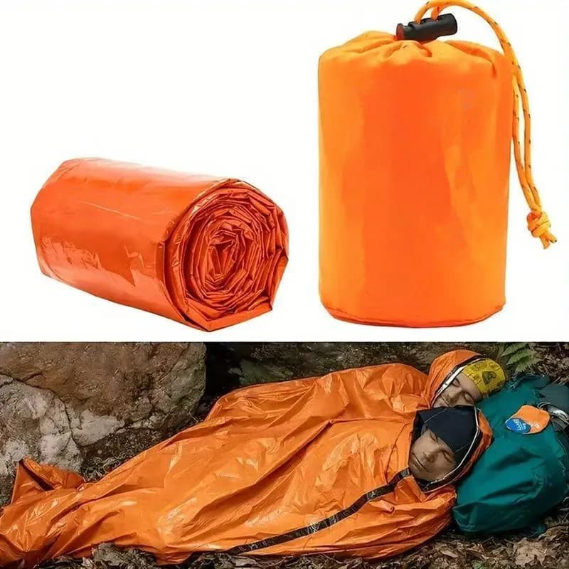 Emergency Sleeping Bag Ultra Waterproof Mylar Thermal Blankets Lightweight Survival Sleeping Bag Keep Warm for Camping Hiking